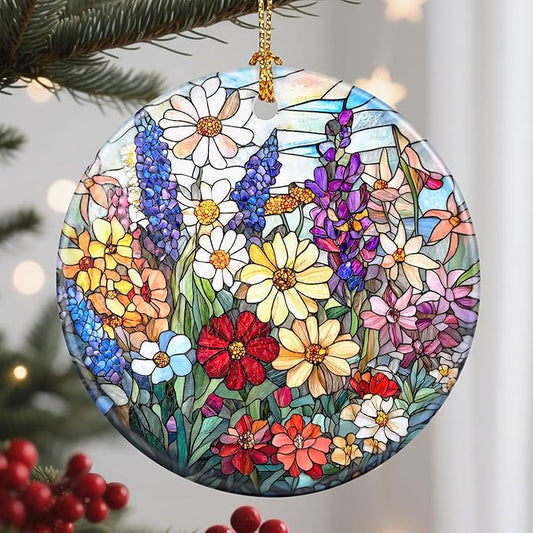 Christmas Ornaments, Flower Ornament, Christmas Tree Ornaments, Xmas Decorations, Holiday Decorations, Gifts for Flower Lovers, Holiday Party Gifts, and Xmas Gift Ideas