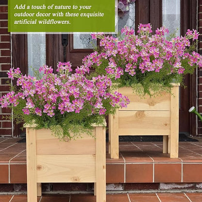Spring Decorations for Home Fake Flowers Hydrangea Artificial Plants Indoor Mantle Decor Plastic Flowers Artificial Plants Outdoor Garden Decor Hanging Plants 6pcs（Rose Red） Flowers