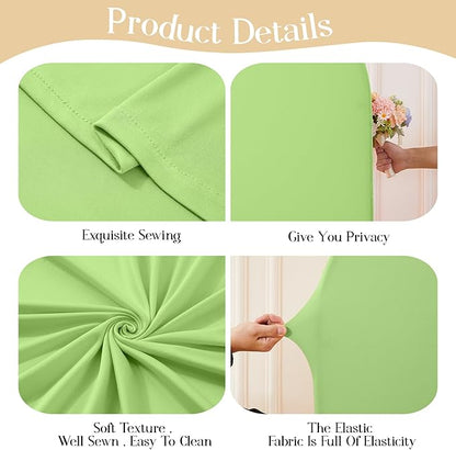 Arch Backdrop Cover Set of 2 Green Arch Cover 7.2 and 6ft Wedding Arch Cover Stretchy Backdrop Bridal Baby Shower Birthday Party Arches Stand Covers Spandex