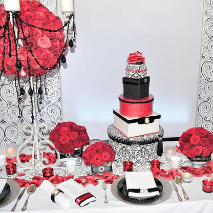 100 Pieces Artificial Foam Rose Flowers Faux Bouquet with Leaves and Stems for DIY Wedding Bouquets Centerpieces Bridal Shower Party Valentine Home Decorations(Red)