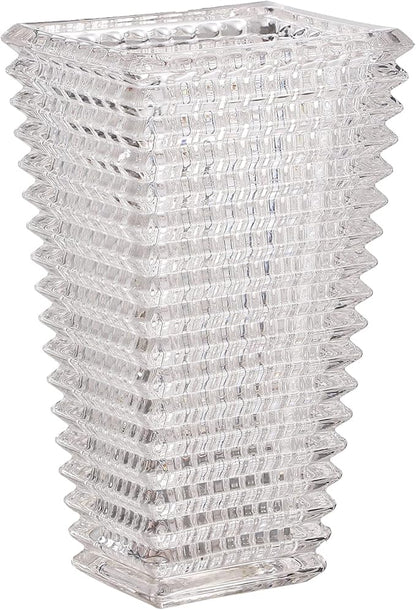 MCMCNCUIU Crystal Glass Vase, Large Crystal Vases for Flowers, Large Flower Vase, Clear Modern Vases for Living Room, Bedroom, Kitchen, Dining Table, Mantle, Wedding, 11 Inches