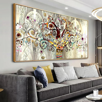 Wall Art Abstract Art Paintings Tree of Life Posters Prints Landscape Picture Colorful Modern Canvas Painting for Living Room Bedroom Office Large Decor 30"x60" with Framed