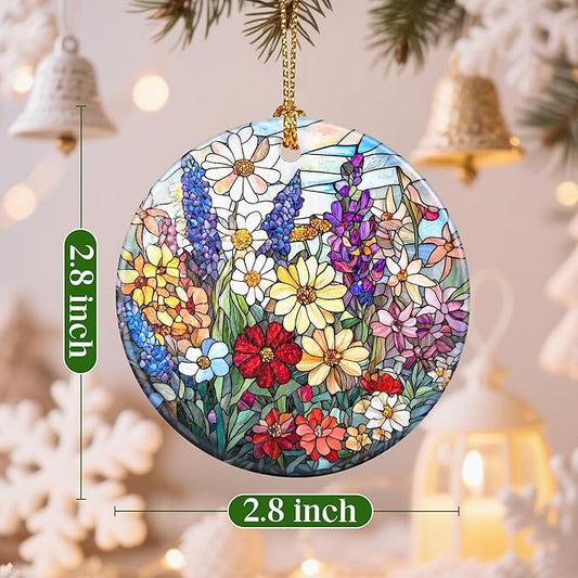 Christmas Ornaments, Flower Ornament, Christmas Tree Ornaments, Xmas Decorations, Holiday Decorations, Gifts for Flower Lovers, Holiday Party Gifts, and Xmas Gift Ideas