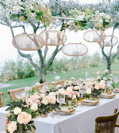 Lvydec 2 Pack Artificial Peony Flower Garland - 6ft Silk Peony Vine Willow Leaves Garland Champagne Arch Flower Vine for Wedding Party Table Decoration (Champagne)