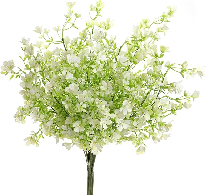 Grand Verde 29” White Plastic Flowers Artificial Bouquet Faux Greenery Long Stems for Tall Vase, DIY Crafts Home Decoration, Bulk 5pcs