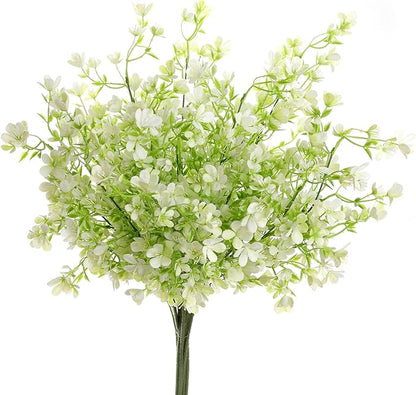 Grand Verde 29” White Plastic Flowers Artificial Bouquet Faux Greenery Long Stems for Tall Vase, DIY Crafts Home Decoration, Bulk 5pcs