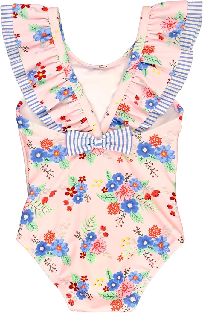 RuffleButts® Baby/Toddler Girls Ruffle Strap One Piece Swimsuit w/UPF 50+ Sun Protection