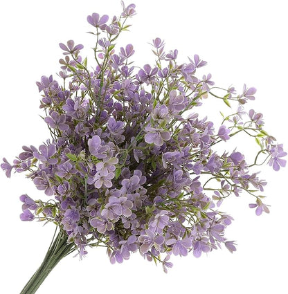Grand Verde 29” Forget-Me-Not Artificial Flowers Faux Bouquet Long Stems for Tall Vase, DIY Crafts Home Decoration, Bulk 5pcs (Purple)