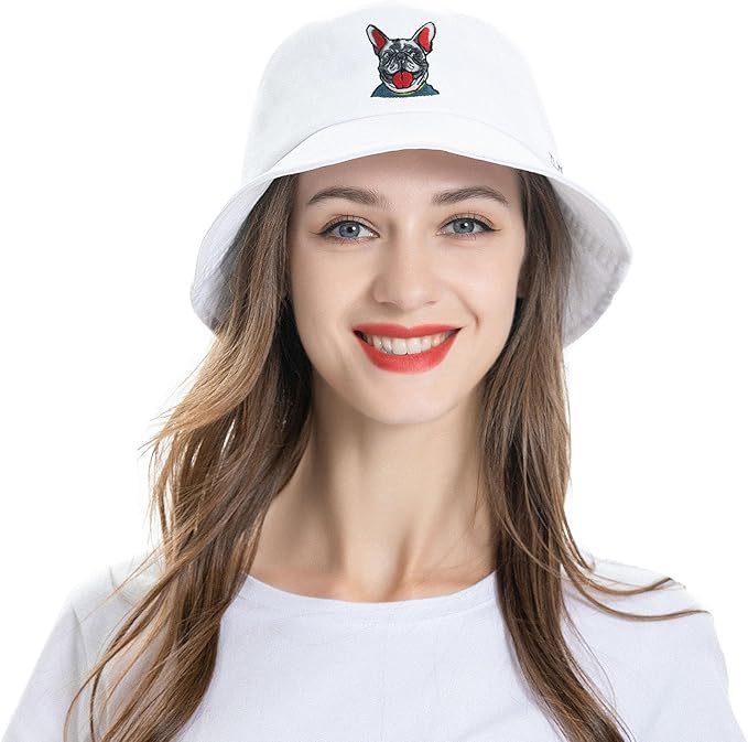 ZLYC Unisex Fashion Embroidered Bucket Hat Summer Fisherman Cap for Men Women