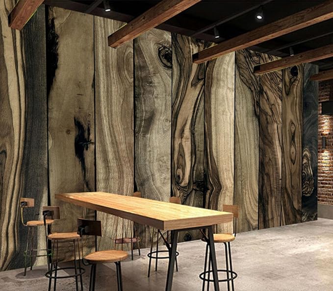 Cliouar-Wood Block Texture Background Mural Wallpaper Peel and Stick 137" x 102"