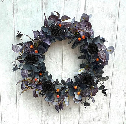 Black Glitter Rose 30pcs Roses Artificial Flowers with Glitter 2.56" Artificial Roses with Stems Fake Roses for Baby Shower Decorations Flower Centerpieces for Table (Black)