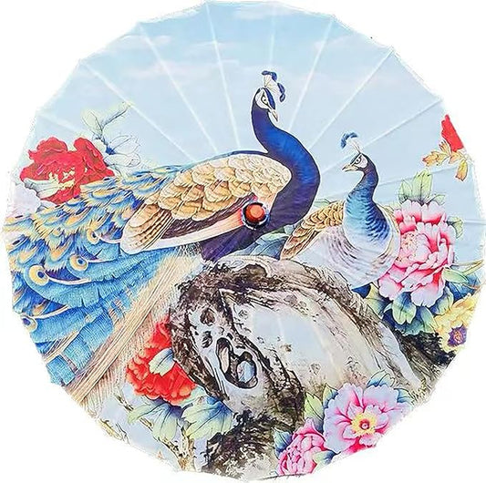 Chinese Japanese Handmade Parasol Umbrella,Asian Decoration DIY Art Dance Classical Umbrella for Wedding Parties Photography Costumes Cosplay