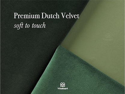 Vitalizart Green Velvet Ribbon 3/8" x 15 Yd Fabric Trim 3 Rolls * 5 Yd for Christmas Wreath Decoration Handmade Craft Ornaments Gift Wrapping & Bow Making Dark Forest
