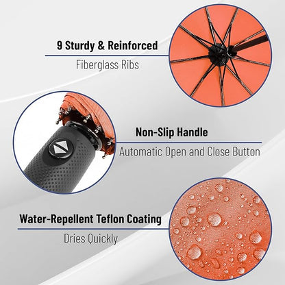 Mr. Pen- Windproof Travel Umbrella, Automatic Umbrellas for Rain, Compact