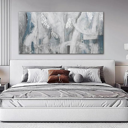 Abstract Wall Art For Living Room Canvas Art Wall Decor Blue Eclectic Decor Modern Canvas Wall Prints Abstract Wall Decor Suitable For Bedroom Apartment Office Dining Room Can Be Hung 24" X 48"