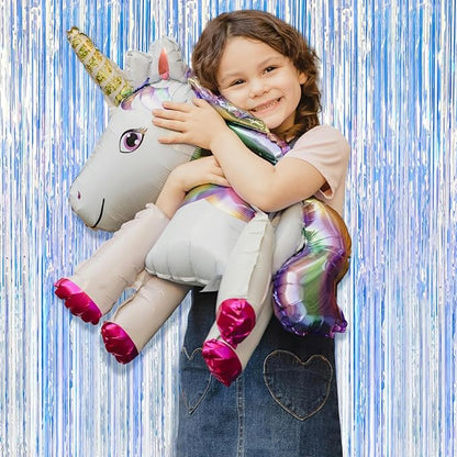 10 Pack Iridescent Party Backdrop Decorations Tinsel Curtain Birthday Decorations Foil Fringe Photo Booth Streamer Backdrop Iridescent Theme Christmas Bachelorette Graduation Party Decorations