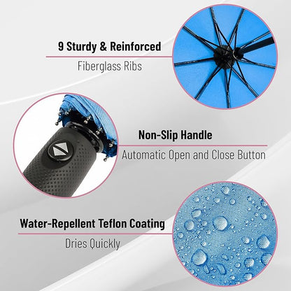Mr. Pen- Windproof Travel Umbrella, Automatic Umbrellas for Rain, Compact