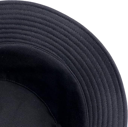 Flower Reversible Bucket Hat Cotton Summer Travel Beach Sun Hats Emboridery for Women Men
