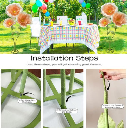 Giant Artificial Flowers for Home Decor Big Fake Hydrangea Flower for Outdoor Decoration Lifelike Paper Flower Decorations Large Handcrafted Paper Flowers Wedding Arrangement Flower Backdrop(Orange)