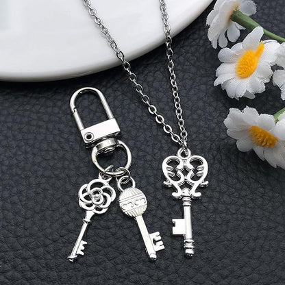 WOCRAFT 60pcs Bright Silver Small Key Charms Bracelet Charms for Jewelry Making Sets DIY Necklace Bracelet Keychain Crafting Charms Kit Craft Supplies (SN926)