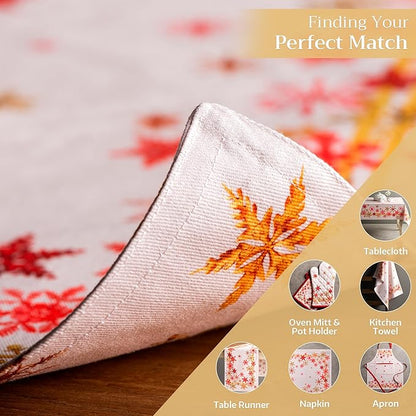 Maison d' Hermine Placemats Set of 4 100% Cotton Washable Cloth Place Mats, Reusable Table Mats for Thanksgiving Christmas Decorations Kitchen Dining Party Wedding Restaurant (Crystal Star, 13" x 19")