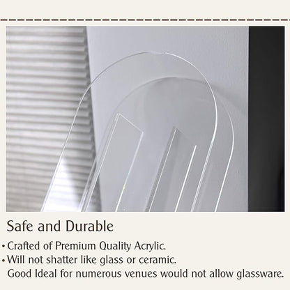 Acrylic Vase Modern Arch Shape Vase for Wedding Party Flowers Centerpieces Home Office Decor (Clear)