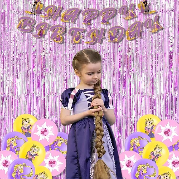 BRAVESHINE Iridescent Purple Foil Curtain - 2 Pack 3.2x6.5ft Holographic Party Streamers Tinsel Backdrop for Girl/Birthday/Valentine’s/Bachelorette/Engagement/Mermaid/Butterfly/Bridal Shower Decor