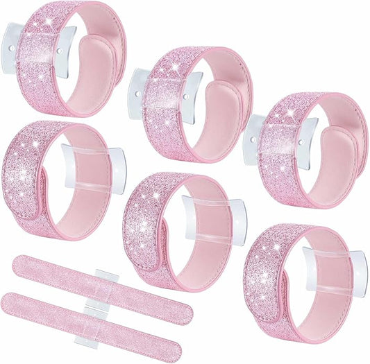 6 Pieces Slaplet Wrist Corsage Bracelets Wristlet Band Floral Corsage Slaplets Wedding Bracelets DIY Wrist Accessories for Bridesmaid Bridal Shower Party Prom