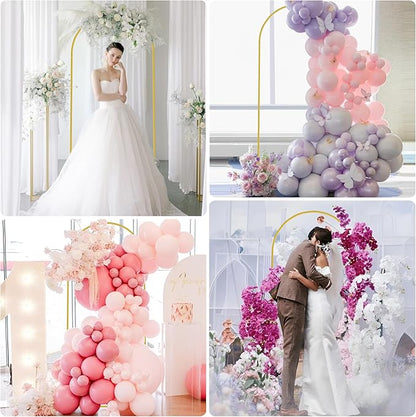 Asee'm 6FT Metal Arch Backdrop Stand Gold Arched Backdrop Frame for Wedding Party Ceremony Birthday Bridal Baby Shower Garden Floral Balloon Arch Decoration