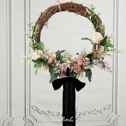 MAYREEL 2 Inch Black Velvet Ribbon Hand Torn Ribbon Silk Frayed Edge for Bridal Bouquets Invitations Wedding Vow Books Gift Baskets Hair Bows 3 Yards