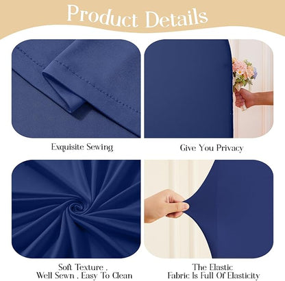 HB HBB MAGIC Navy Blue Arch Backdrop Cover Set of 2 Navy Blue Arch Cover 7.2 and 6ft Wedding Arch Cover Stretchy Backdrop Bridal Baby Shower Birthday Party Arches Stand Covers Spandex