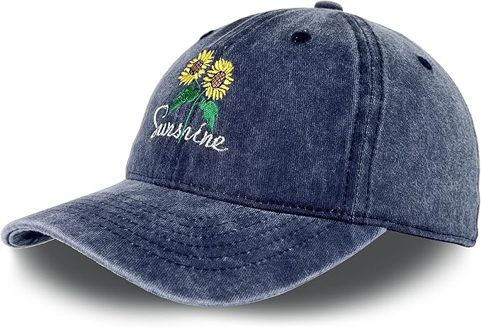 Sunshine Flower Trucker Hat Sun Baseball Cap for Women Snapback Adjustable Hats Gift
