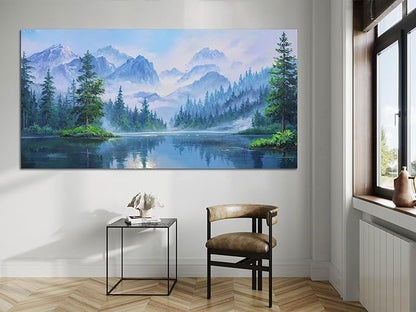 Ardemy Large Landscape Wall Art Nature Canvas Textured Forest Scenery Pictures Wall Decor Living Room Paintings Artwork Bedroom Home Office, 48"x24"