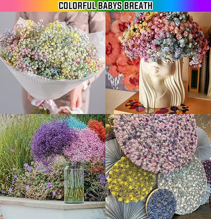JIFTOK Babys Breath Artificial Flowers, 24 Pcs Fake Flowers Gypsophila Bouquet Fall Flowers Artificial for Decoration, Real Touch Silk Flower for Wedding Christmas DIY Party Home Garden Office (Pink)