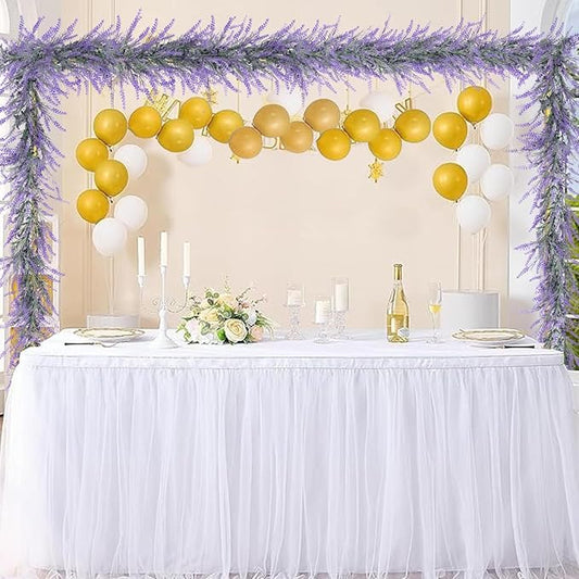 Spring Summer Lavender Garland, 6Ft Purple Lavender Artificial Garland, All Year Lavender Garlands for Farmhouse Wedding Mantle Arch Porch Stair Table Indoor Door Home Decor (1)