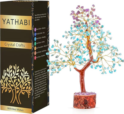 Turquoise Amethyst Tree of Life - Feng Shui Money Crystal - Natural Amethyst - Spiritual Gift - Positive Energy - Good Luck Charm