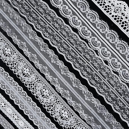 80 Yards White Lace Trim Ribbon,8 Rolls Crochet Sewing Assorted Patterns Vintage Floral Lace Ribbons for Sewing DIY,Gift Wrap,Scrapbooking, Bridal Shower Wedding Decor, 10 Yards Each Roll