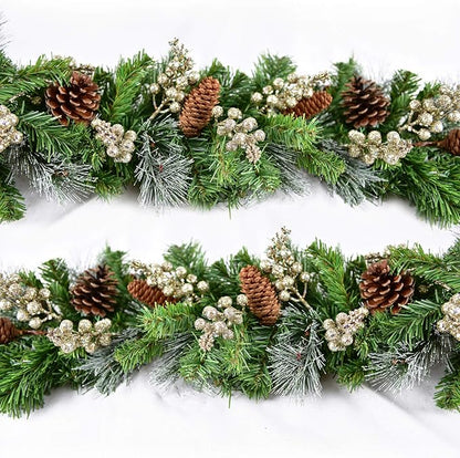 14 Pack Christmas Glitter Berries Stems Clearance, 7.8 Inch Artificial Christmas Picks for Christmas Tree Ornaments, DIY Xmas Wreath, Crafts, Holiday and Home Decor, Champagne
