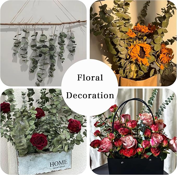 20 Pcs Fake Eucalyptus Stems Faux Eucalyptus Leaves Eucalyptus Artificial Fake Greenery for Centerpiece Fake Flower for Vase Home Bouquet Wedding Decoration