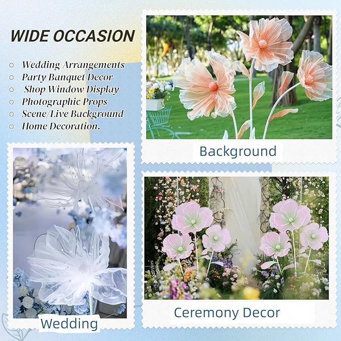 Wedding Decorations for Reception, 5.58 ft Huge Artificial Silk Flower Decoration, Wedding Arrangements, Birthday Party Banquet Background Decor, Shop Window Display (S Red)