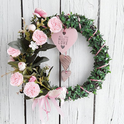Pink Peonies Artificial Flowers 16pcs Light Pink Flowers Silk Flowers Fake Peonies Faux Peony Flowers Heads with Stem Floral Arrangement for Home Wedding Party Festival Decor (Light Pink)