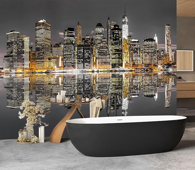 Cliouar-Aerial View of Manhattan, New York City Mural Wallpaper Peel and Stick 160" x 114"