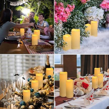 144-Pack LED Flameless Candles with Remote Control - Festival Essentials, Turn On The Light of Warm Colors, Home Decoration, Party, Romantic Date(Three Sizes).