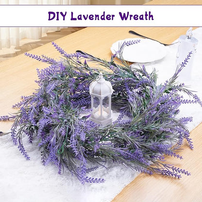Spring Summer Lavender Garland, 6Ft Purple Lavender Artificial Garland, All Year Lavender Garlands for Farmhouse Wedding Mantle Arch Porch Stair Table Indoor Door Home Decor (1)
