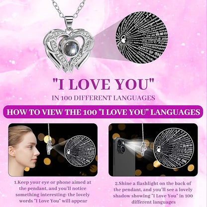 FIACO Gifts for Women Preserved Real Roses with I Love You Necklace Fresh Forever Flowers Birthday Gifts for Mom Grandma Wife Girlfriend on Anniversary Christmas Valentines Romantic Gift