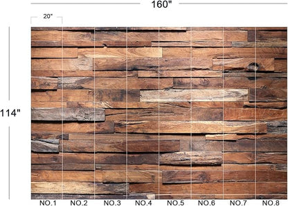 Cliouar-Timber Wood Wall Texture Background Mural Wallpaper Peel and Stick 160" x 114"