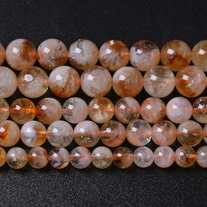 12MM 32PCS Natural Stone Citrine A Grade Quartz Crystal Loose Beads for Jewelry Making DIY Bracelet Necklace 1 Strand 15’’