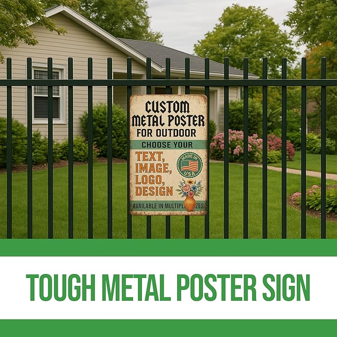 BABY CUDDLE BOX Custom Outdoor Signs by BCB – Heavy-Duty 1mm Thick Personalized Wall Art | Vintage Outdoor Decor for Yard, Street, Garage & Garden | Multiple Sizes | Made in USA