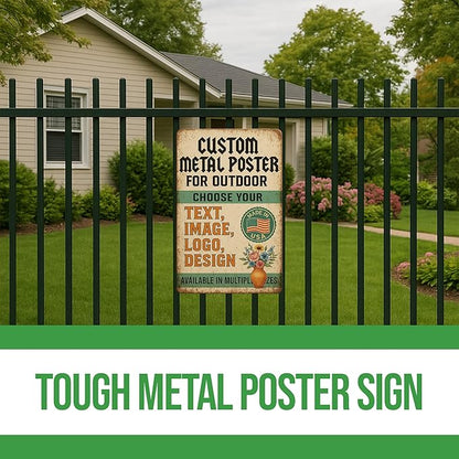 BABY CUDDLE BOX Custom Outdoor Signs by BCB – Heavy-Duty 1mm Thick Personalized Wall Art | Vintage Outdoor Decor for Yard, Street, Garage & Garden | Multiple Sizes | Made in USA