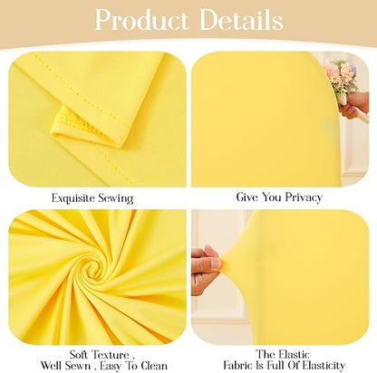 Yellow Arch Backdrop Cover Set of 2 Birthday Party Arch Covers 7.2 and 6ft Wedding Arch Cover Stretchy Backdrop Bridal Baby Shower Birthday Arch Covers Spandex